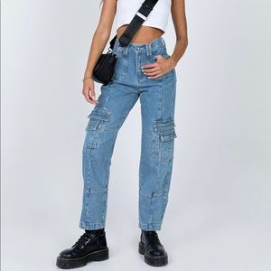 COPY - PRINCESS POLLY “THE STACEY JEANS DENIM BLUE”